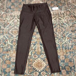 Faux leather Brown Leggings size Medium NWT